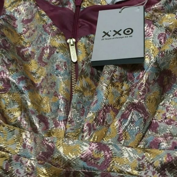 Zac Posen Target Gold Brocade Cocktail Party Dress Pockets Womens 8 NWT - Picture 4 of 14
